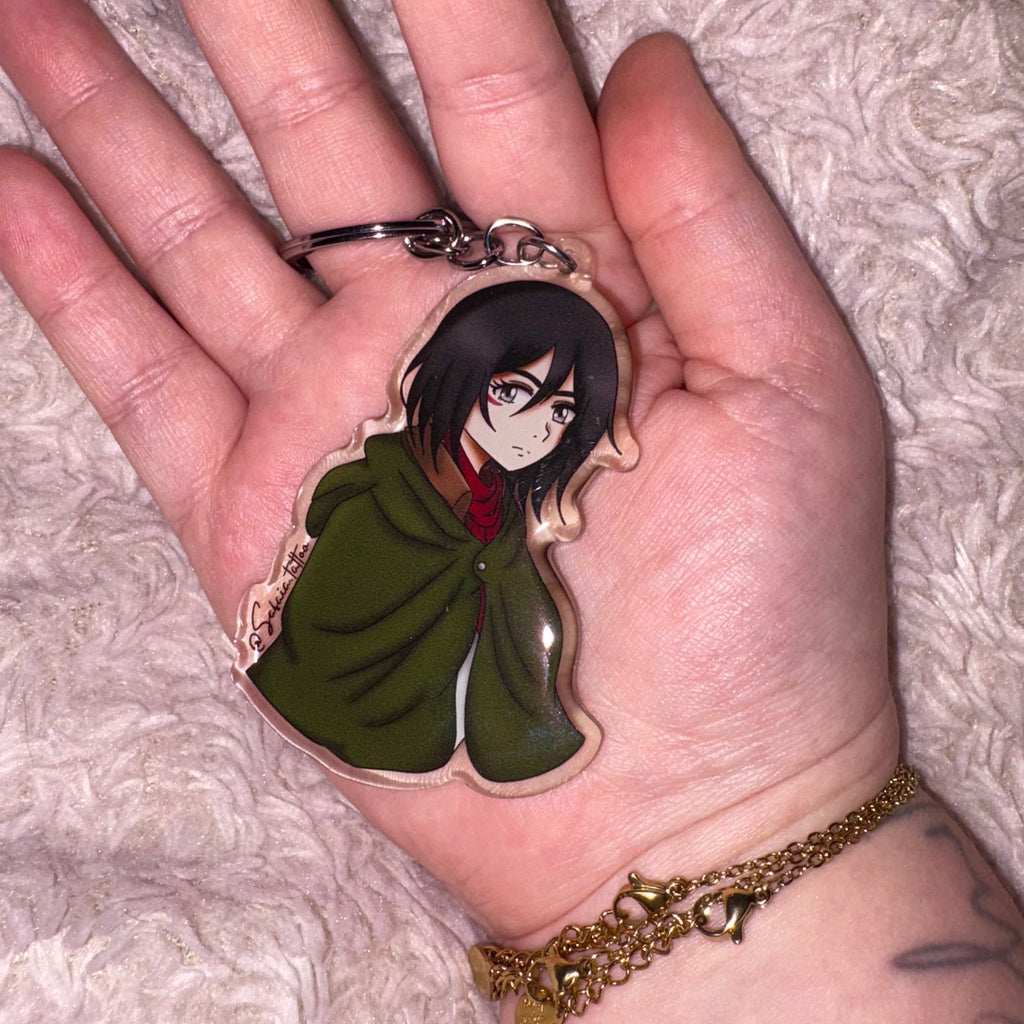 Porte clef acrylique Mikasa